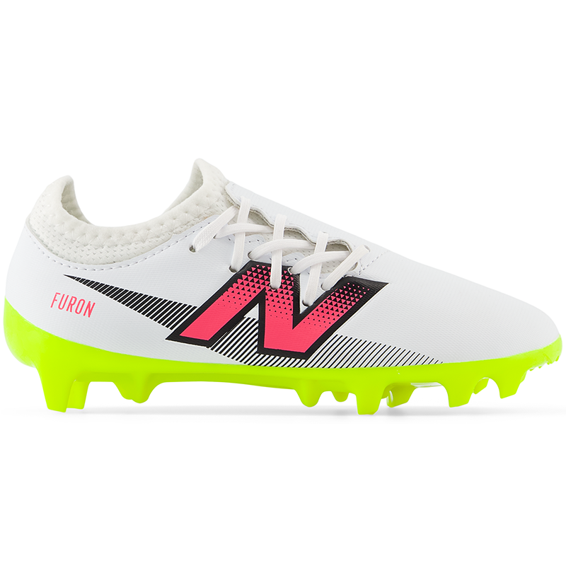 Korki dziecięce New Balance FURON V7+ DISPATCH JNR FG SJF3FH75 - białe