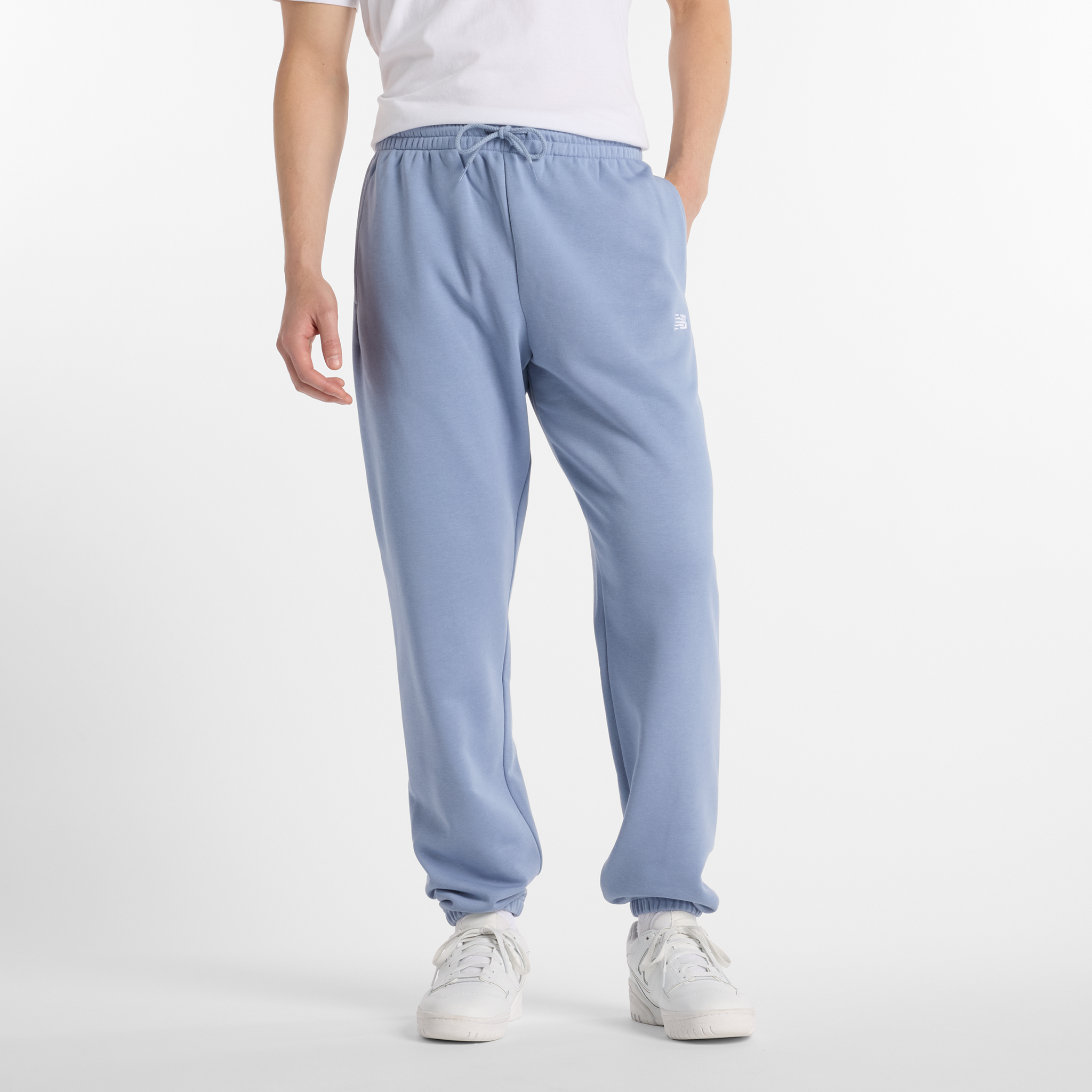 Spodnie męskie New Balance MP41519DUS - niebieskie