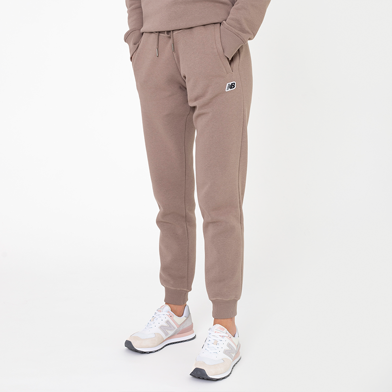 Spodnie damskie New Balance WP23600MS – brązowe