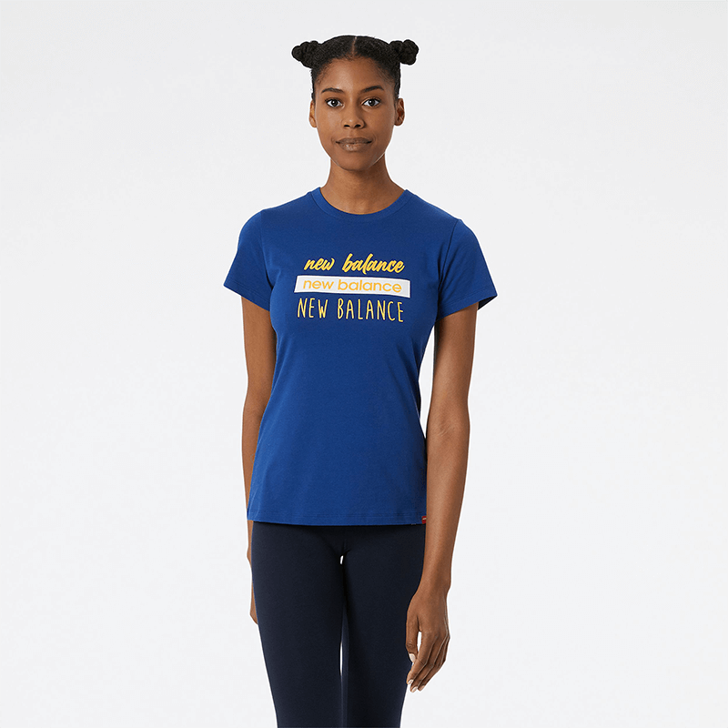 Koszulka New Balance WT21802AT – niebieska