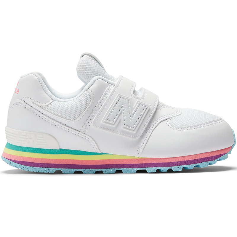 Buty dziecięce New Balance PV574KIJ - białe