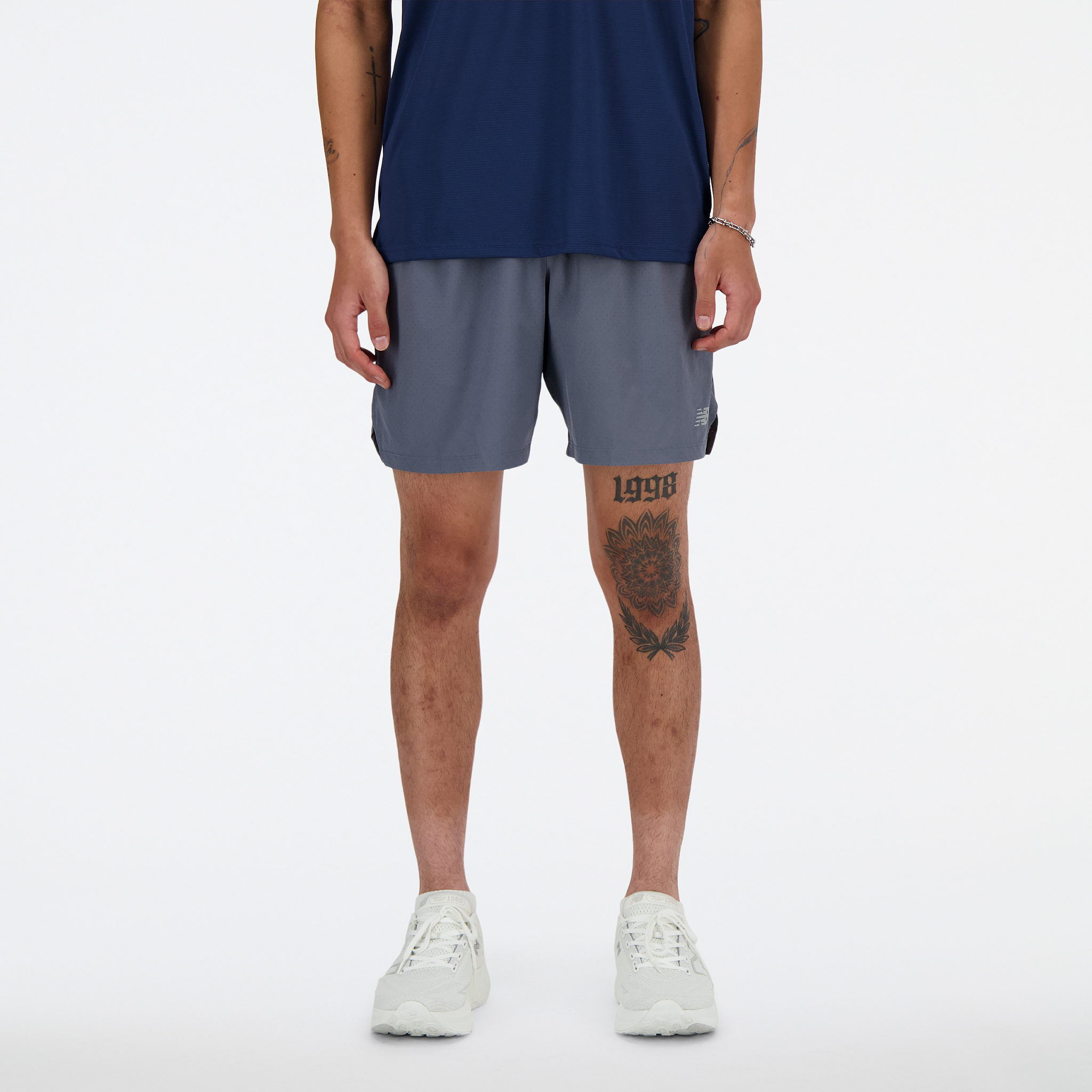 Spodenki męskie New Balance MS41283GT - szare